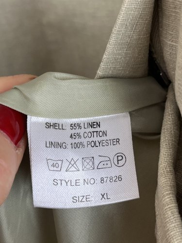 Přírodní kabát Repeat 55 % len 45 % bavlna