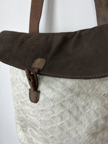 Luxusní kabelka Handmade 100 % kůže a 100 % pravá kožešina