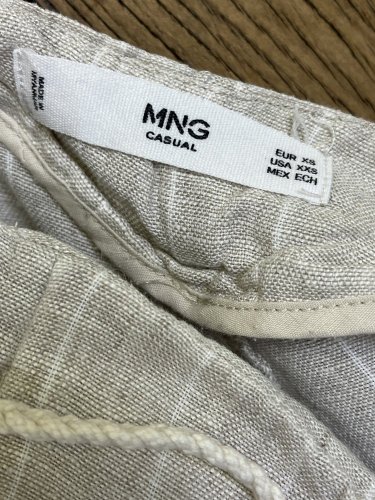 Široké lněné kalhoty Mango 100 % len
