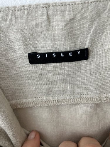 Lněné šaty Sisley 100 % len