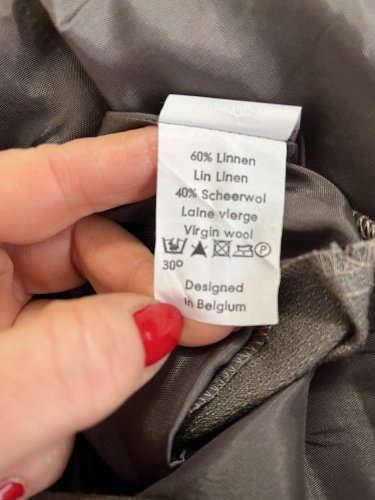 Přírodní sukně Marie Méro 60 % len 40 % vlna