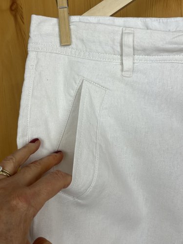 Přírodní kalhoty Marks&Spencer 55 % len 45 % viskoza
