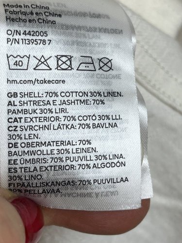 Pánská košile H&M 70 % bavlna 30 % len