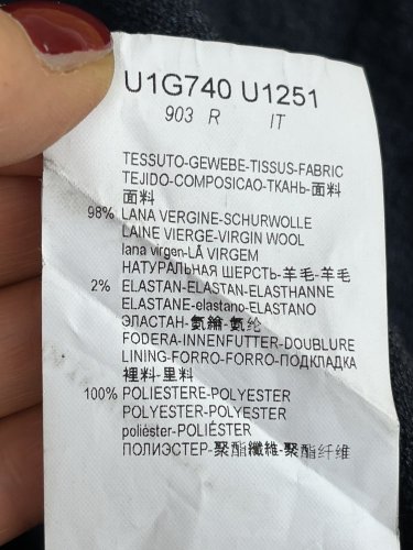 Sportovní sako Emporio Armani 98 % vlna
