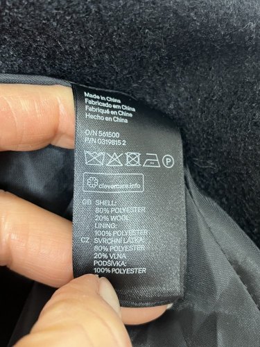 Vlněný kabát H&M 20 % vlna