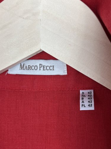 Prodloužená košile Marco Pecci 100 % len