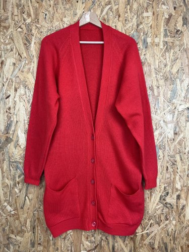 Prodloužený kardigan Made in Germany 85 % vlna