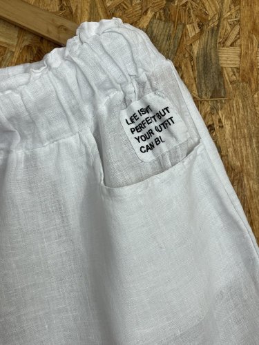 Lněné kraťasy Made in Italy 100 % len