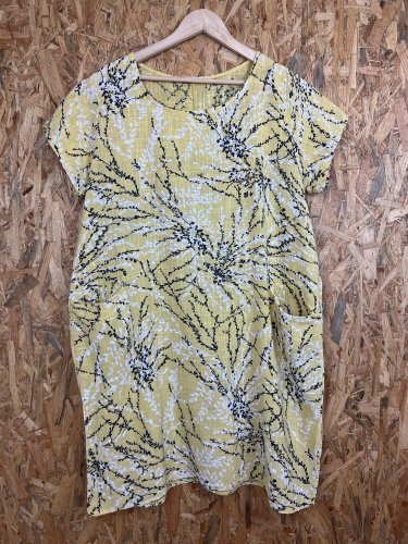 Přírodní šaty Made in Italy 70 % bavlna 30 % len