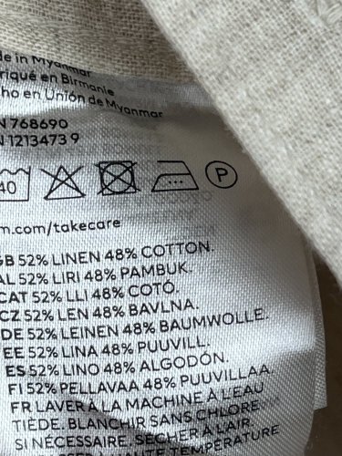 Pánská košile H&M 52 % len 48 % bavlna