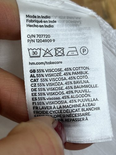 Tunika H&M 55 % viskoza 45 % bavlna