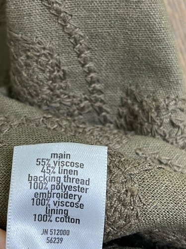 Lněná sukně Cherokee 55 % viskoza 45 % len