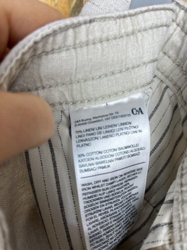 Pánské kalhoty C&A 70 % len 30 % bavlna