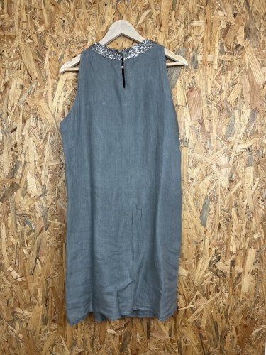 Lněné šaty Made in Italy 100 % len