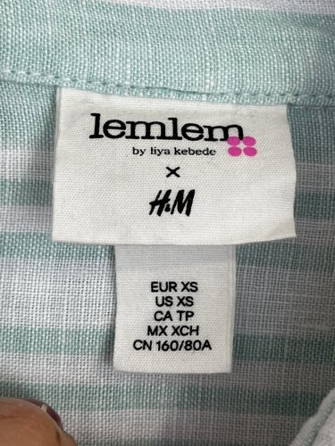 Lněná košile H&M 100 % len