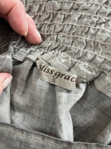 Přírodní kalhoty Miss Grace 100 % ramie