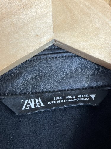Koženková košile ZARA 100 % koženka