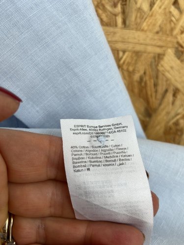 Přírodní košile Esprit 60 % len 40 % bavlna