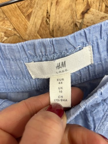 Lněné kalhoty H&M 100 % len