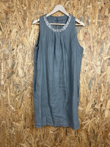 Lněné šaty Made in Italy 100 % len