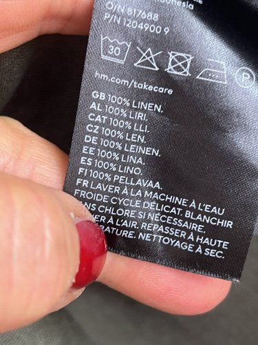 Lněná košile H&M 100 % len