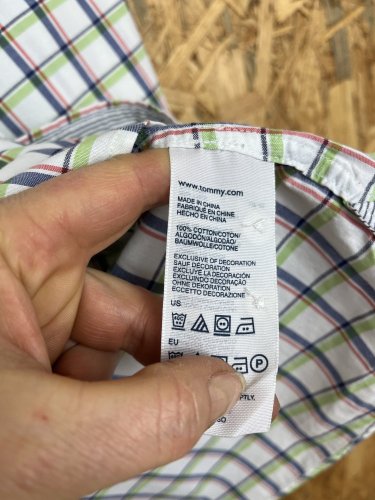 Kostkovaná košile Tommy Hilfiger 100 % bavlna