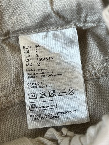 Široké kalhoty H&M 100 % bavlna