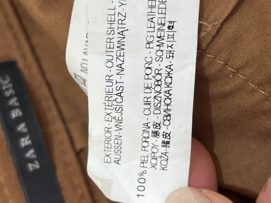 Kožená sukně ZARA 100 % kůže