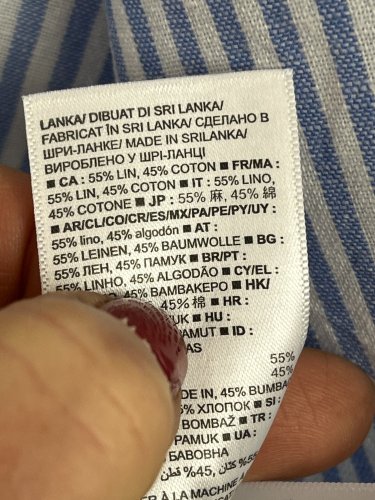 Pánská košile GAP 55 % len 45 % bavlna