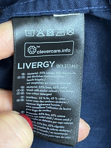 Námořní košile Livergy 55 % len 45 % bavlna