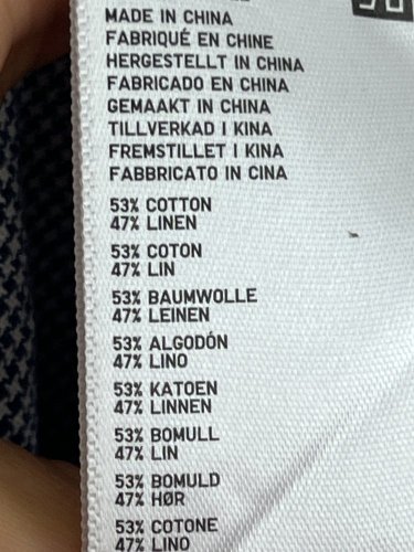 Přírodní šaty Uniqlo 53 % bavlna 47 % len