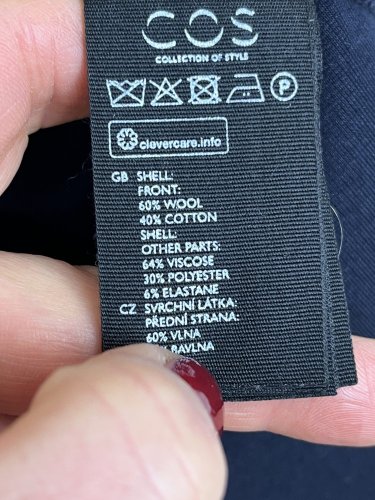Námořní šaty COS 60 % vlna 40 % bavlna