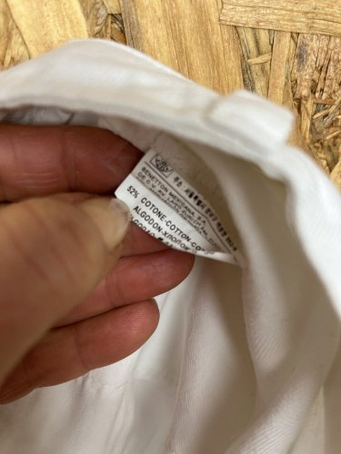 Přírodní kalhoty Benetton 52 % bavlna 48 % len