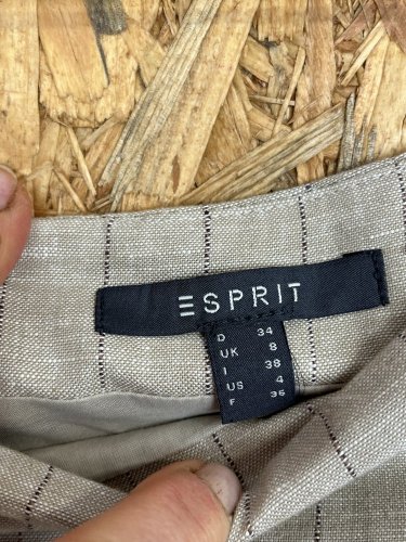 Přírodní sukně Esprit 53 % len 47 % bavlna