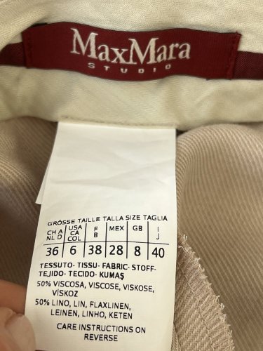 Nadčasové kalhoty Max Mara 50 % len 50 % viskoza
