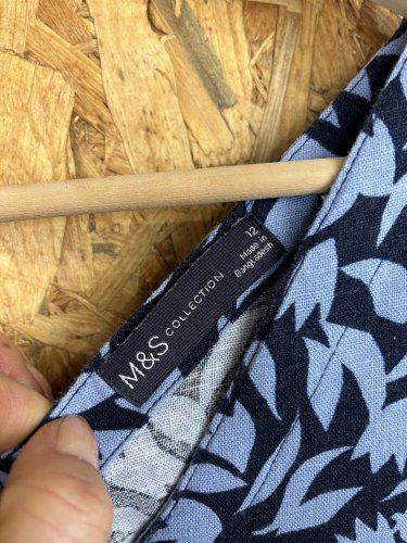 Lněné šaty Marks&Spencer 55 % len 45 % viskoza