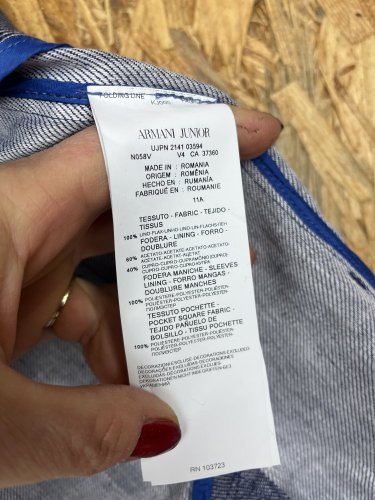 Dětské sako Armani 100 % len