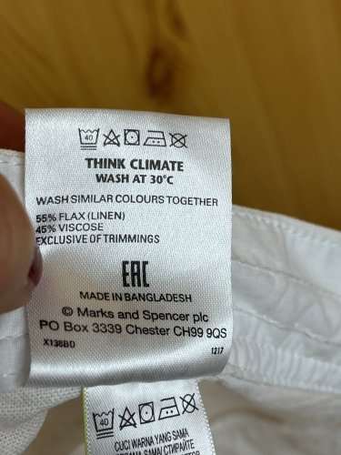 Přírodní kalhoty Marks&Spencer 55 % len 45 % viskoza