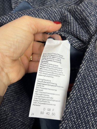 Pánské sako Emilio Adani 12 % vlna 24 % bavlna