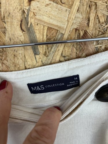 Lněná sukně Marks&Spencer 55 % len 45 % viskoza
