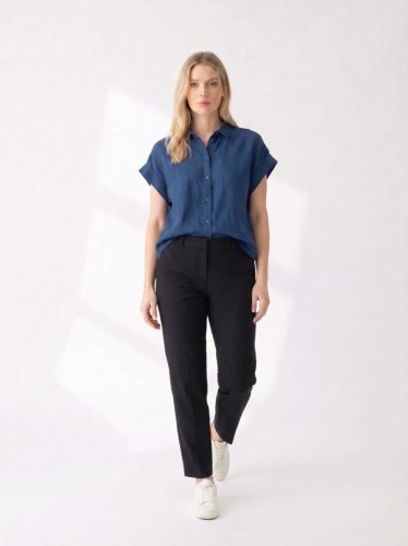 Široké kalhoty Mango 65 % polyester