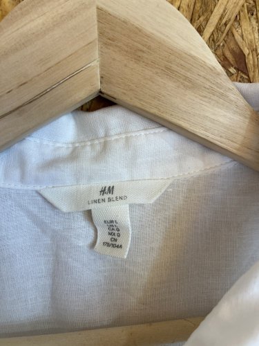 Přírodní košile H&M 52 % len 48 % bavlna
