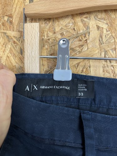 Námořní kalhoty Armani 98 % bavlna
