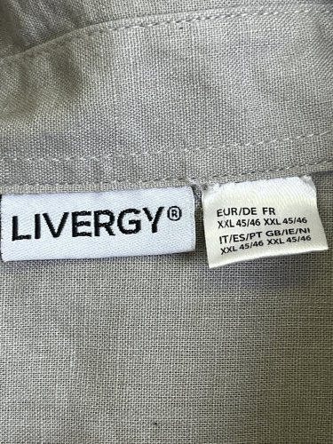 Pánská přírodní košile Livergy 55 % len 45 % bavlna
