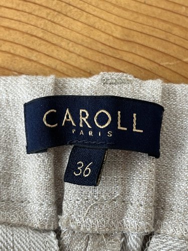 Lněné kalhoty Caroll 56 % len 22 % bavlna