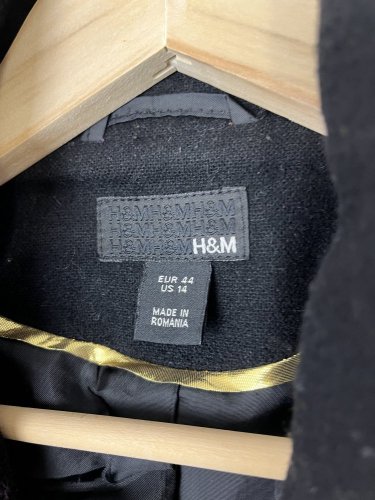 Vlněný kabát H&M 60 % vlna