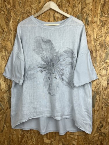 Oversize tunika Made in Italy 50 % bavlna 50 % len