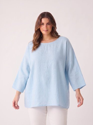 Oversize lněná tunika Made in Italy 100 % len
