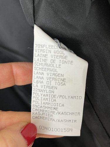 Oversize kabát Made in Italy 70 % vlna 8 % kašmír