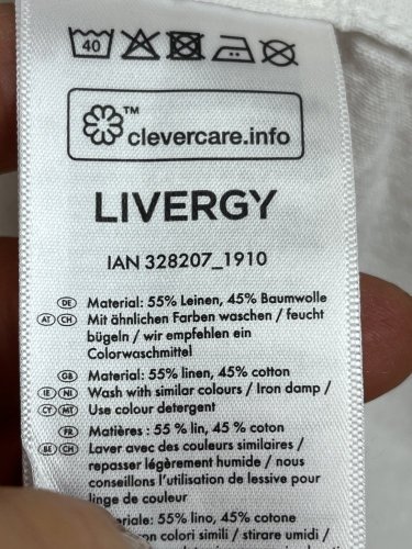 Pánská košile Livergy 55 % len 45 % bavlna